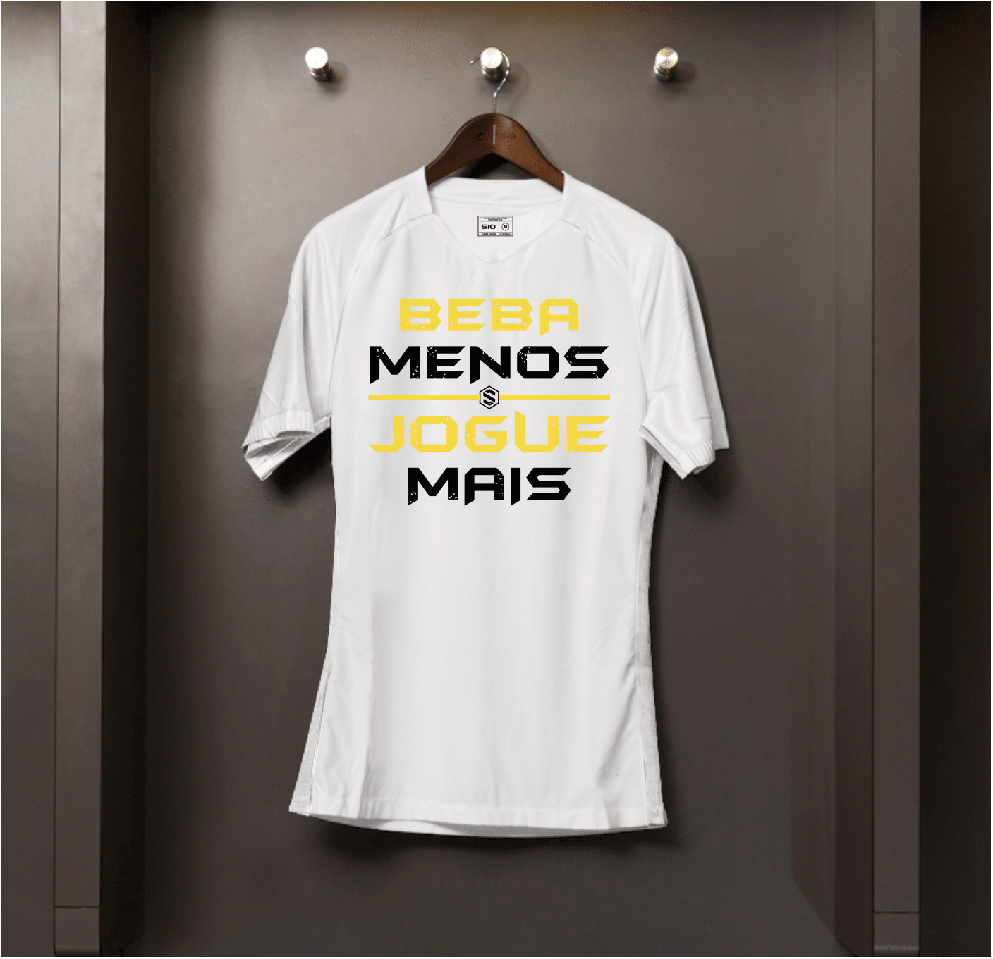 Camisa algodão Beba Menos Jogue Mais