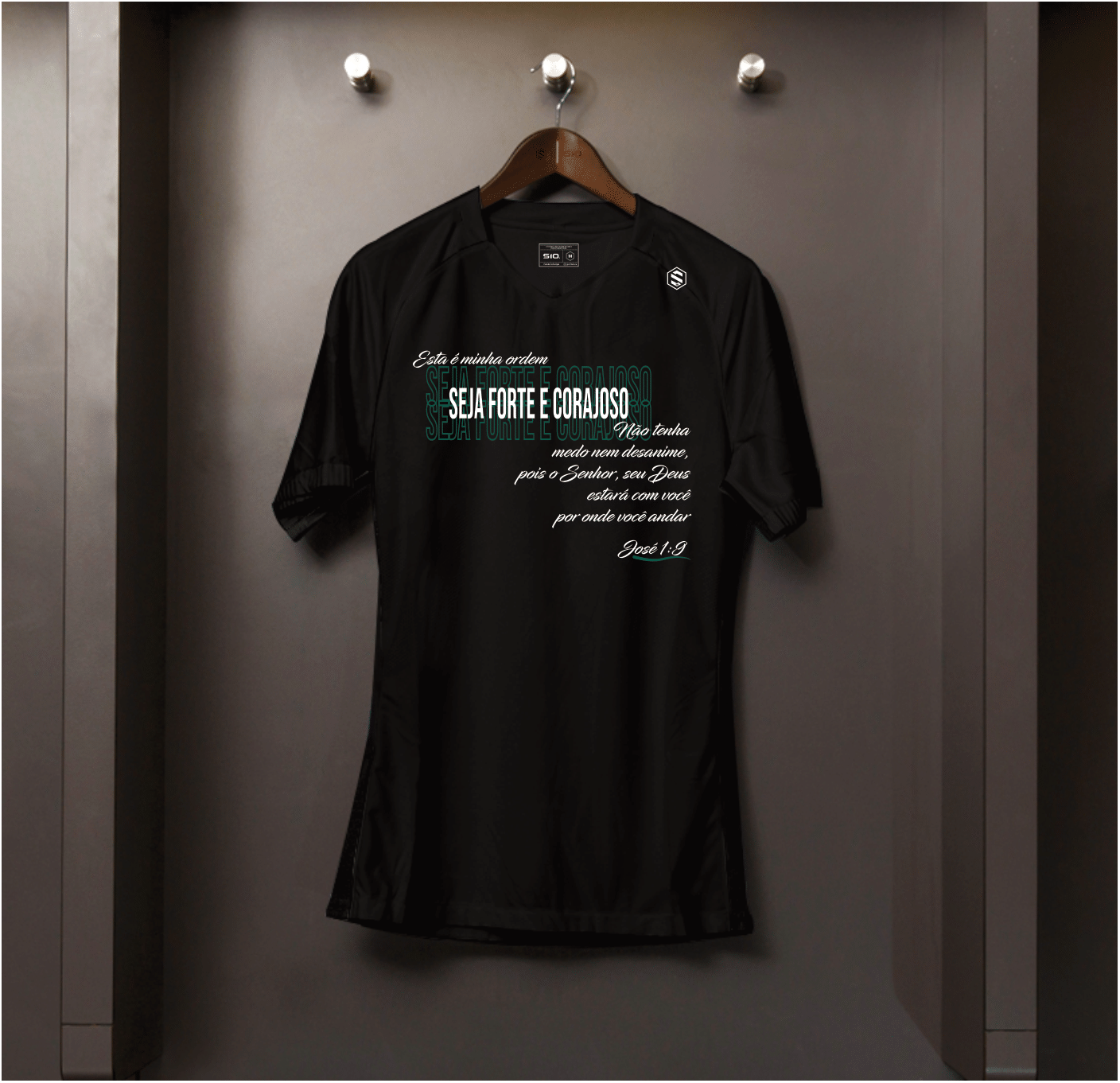 Camisa algodão Seja Forte e Corajoso
