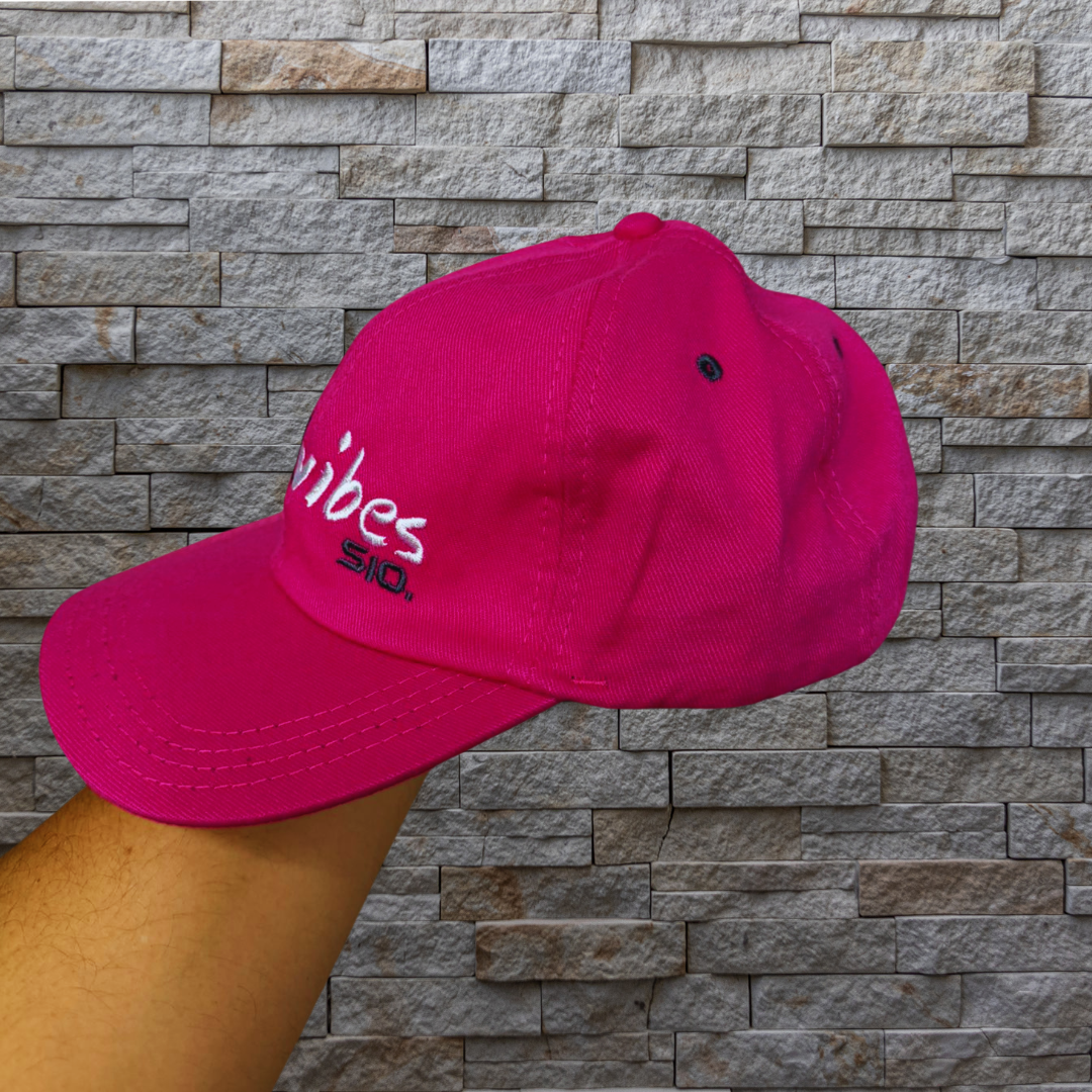 Boné Dad Heat God vibes rosa