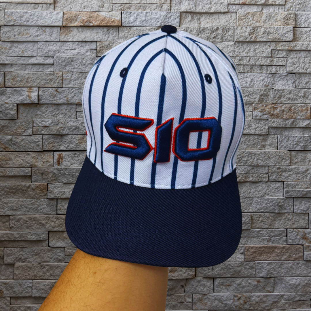 Boné Americano logo S10 grande bordada Cor:Listrado