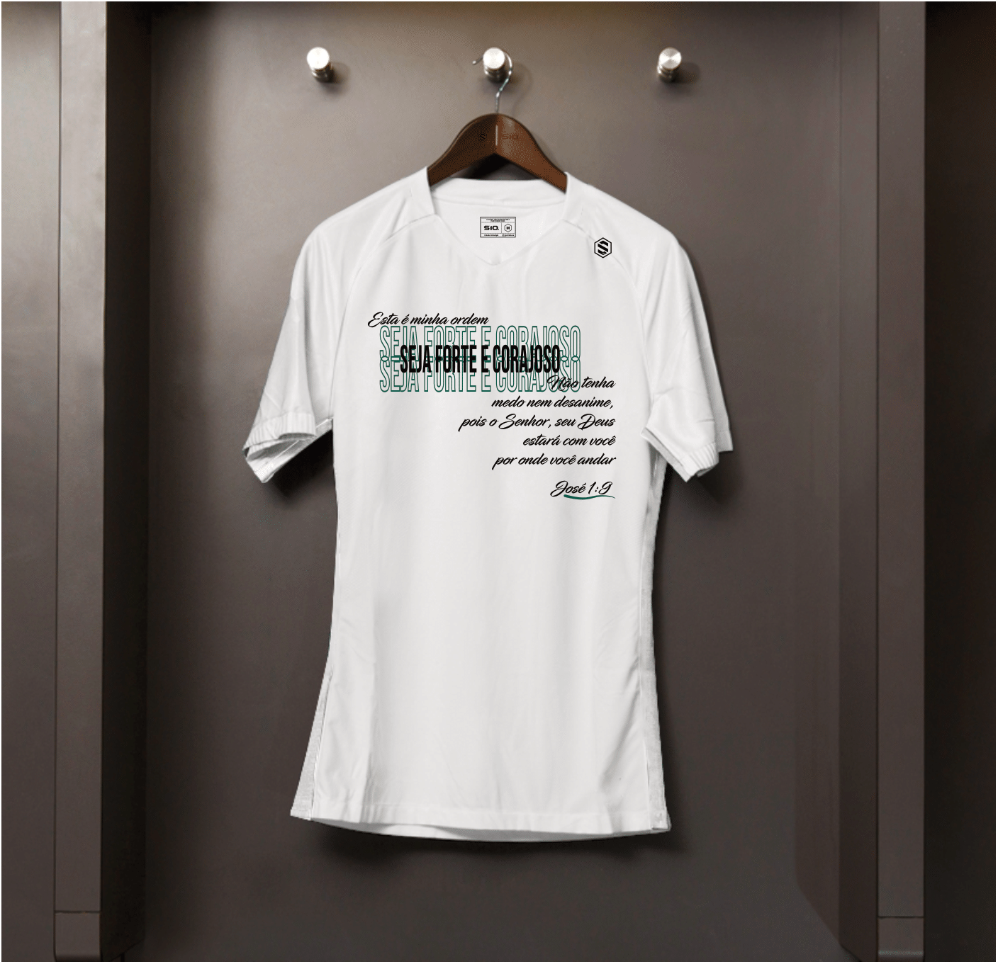 Camisa algodão Seja Forte e Corajoso