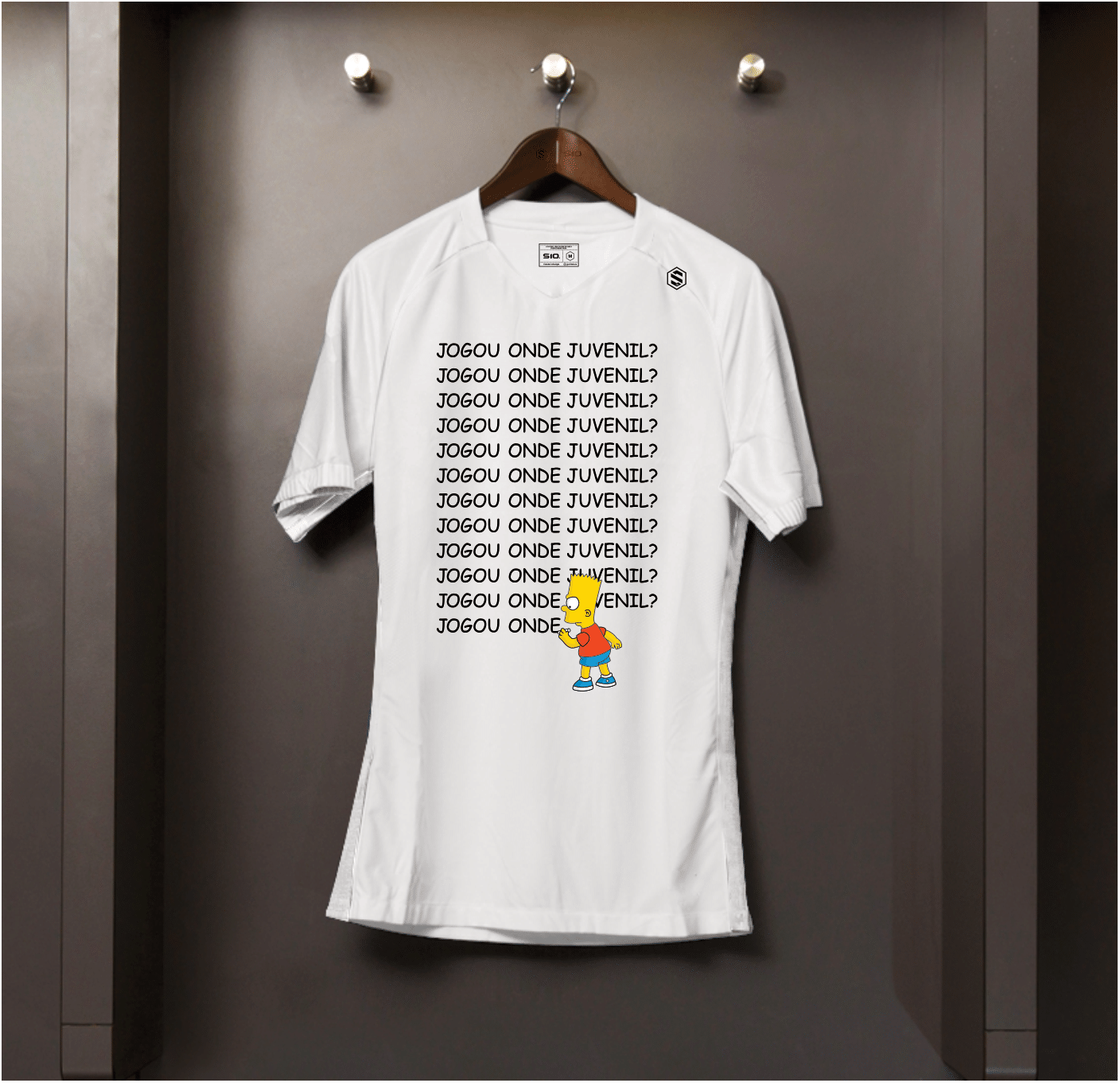 Camisa algodão Jogou onde juvenil Bart